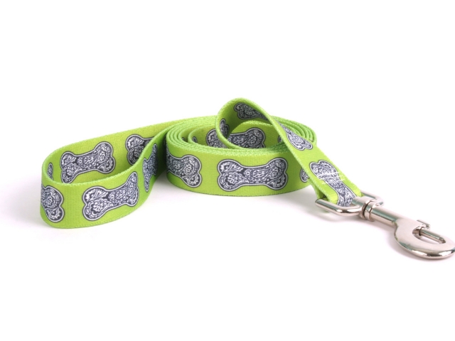 Bella Bone Green Leash