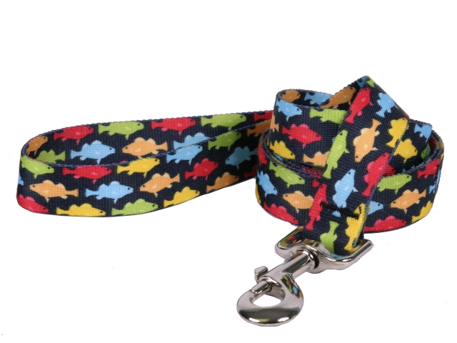 Rainbow Fish Black Leash